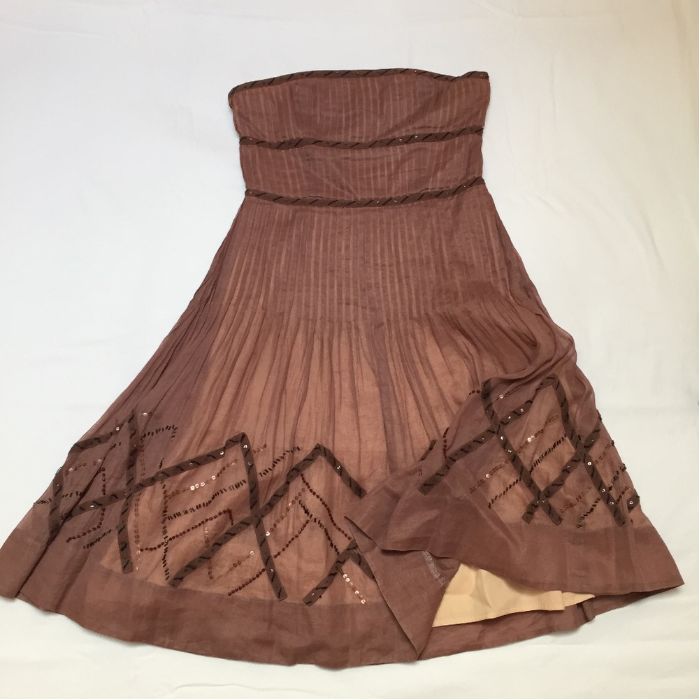 Elevenses Anthropologie Strapless Dress, sz 2